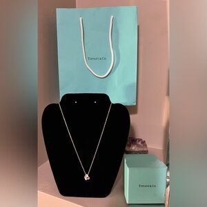 EUC Tiffany & Co x Elsa Peretti Full Heart Sterling Silver Necklace